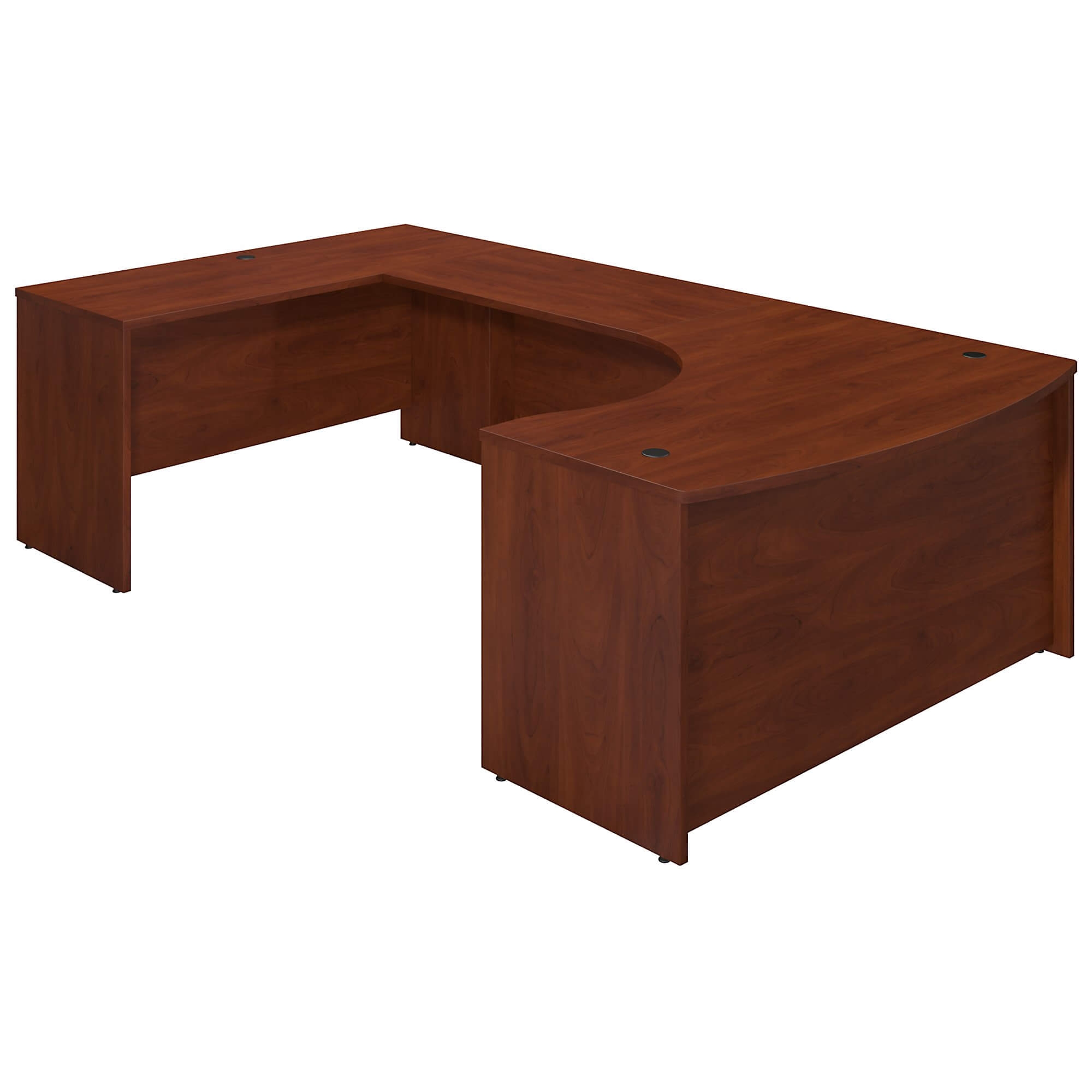 U shaped desk wood computer desk