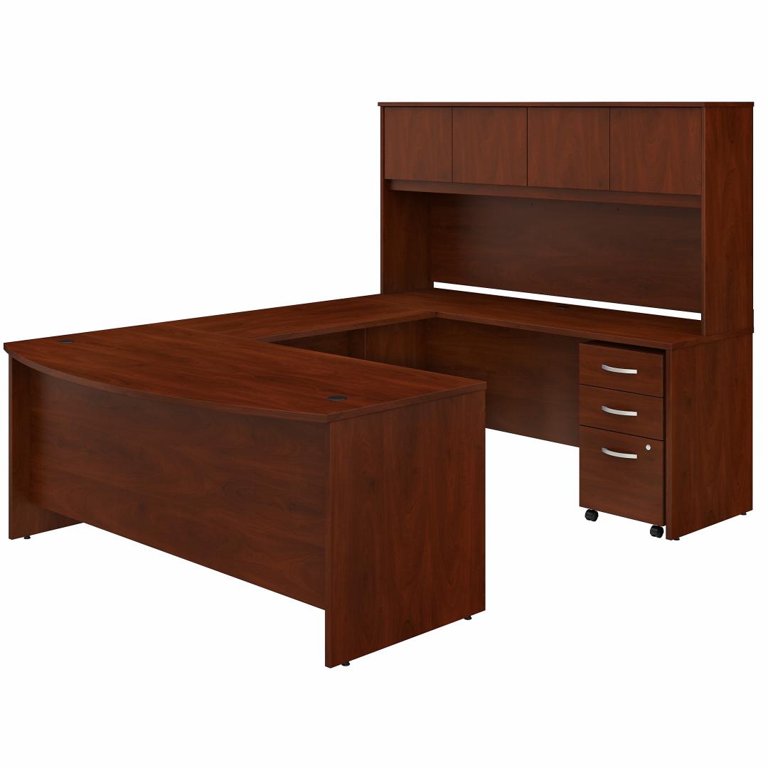 U shaped desk with hutch CUB STC003HCSU FBB