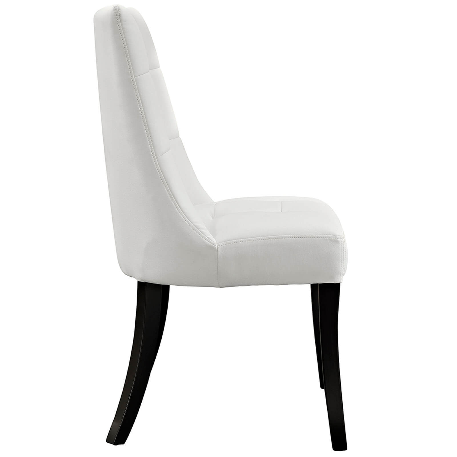 Upholstered dining chair sidev view