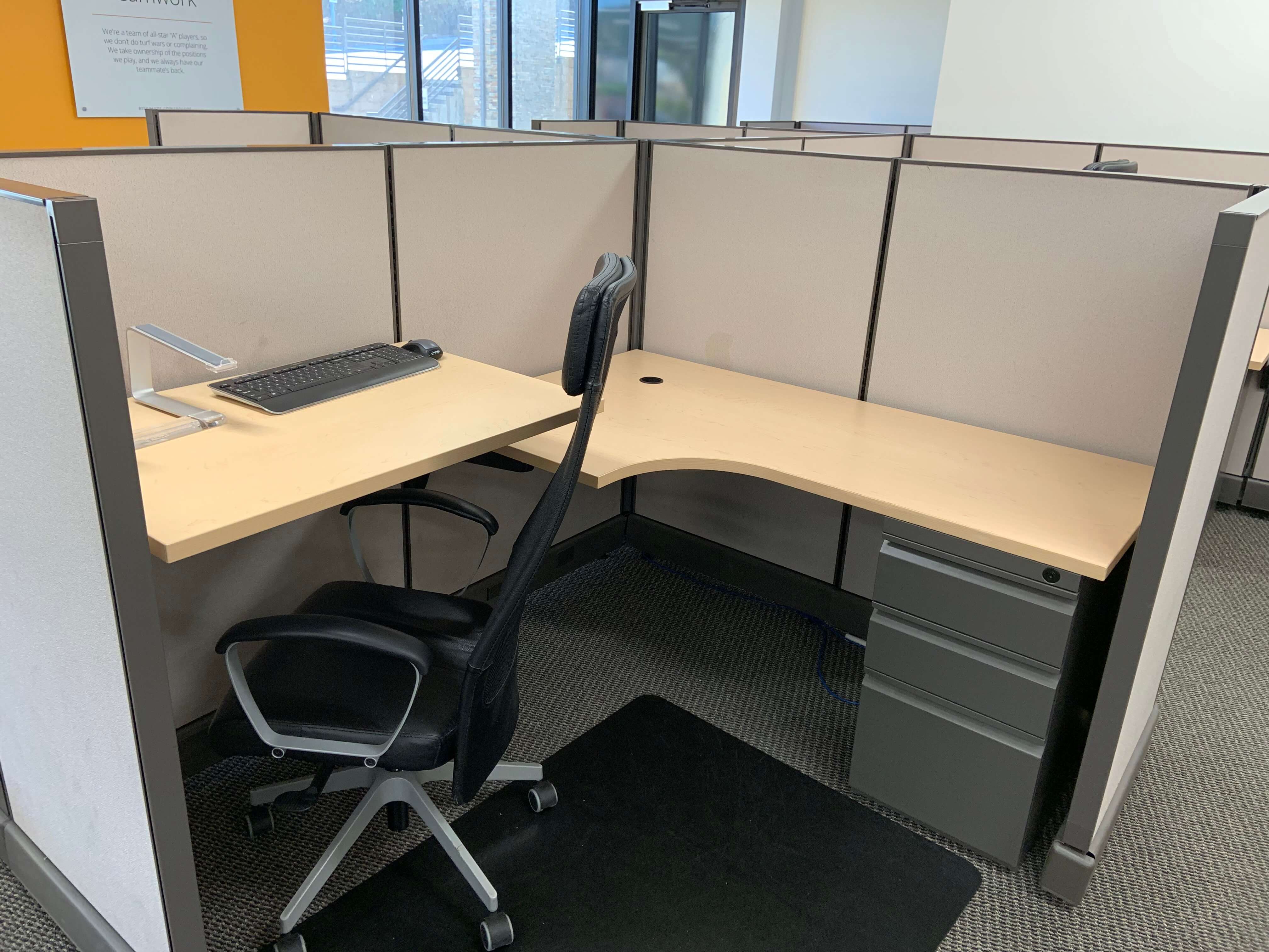 Used Office Cubicles Medium Panels Open Plan O2 5x6 Used Cubicles