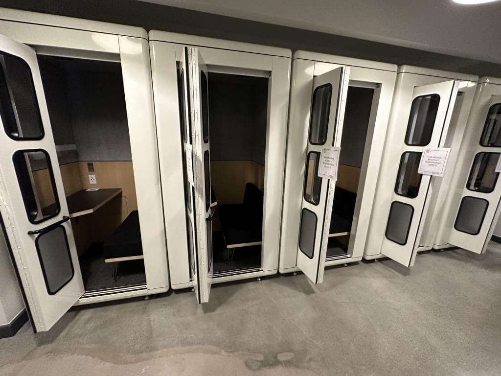 Used white acoustical phone booths 090325 CWU1 6
