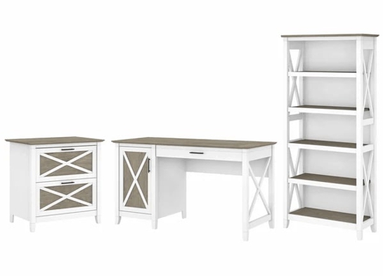 West style desk with drawer file cabinet and 5 shelf bookcase highlight shiplap gray pure white West style desk with drawer file cabinet and 5 shelf bookcase highlight shiplap gray pure white