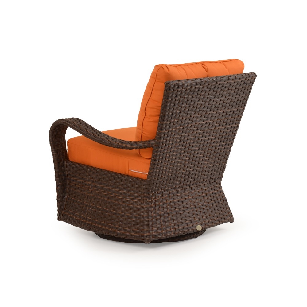 Wicker armchair rear view