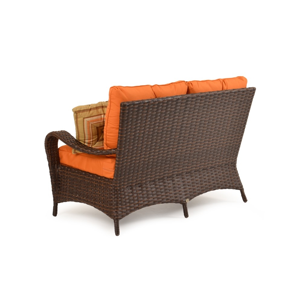 Wicker sofa rear view