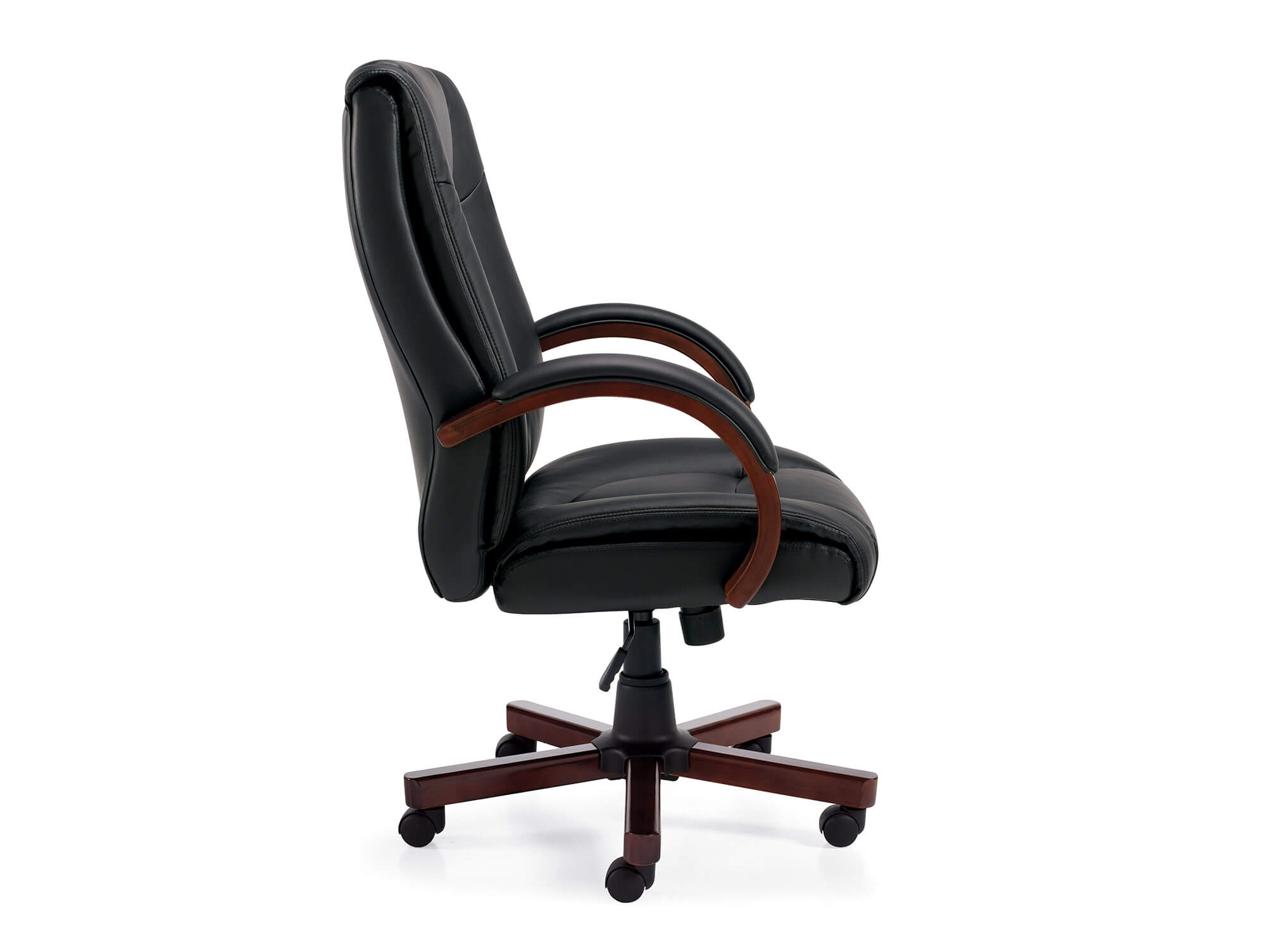 Wood office chair side