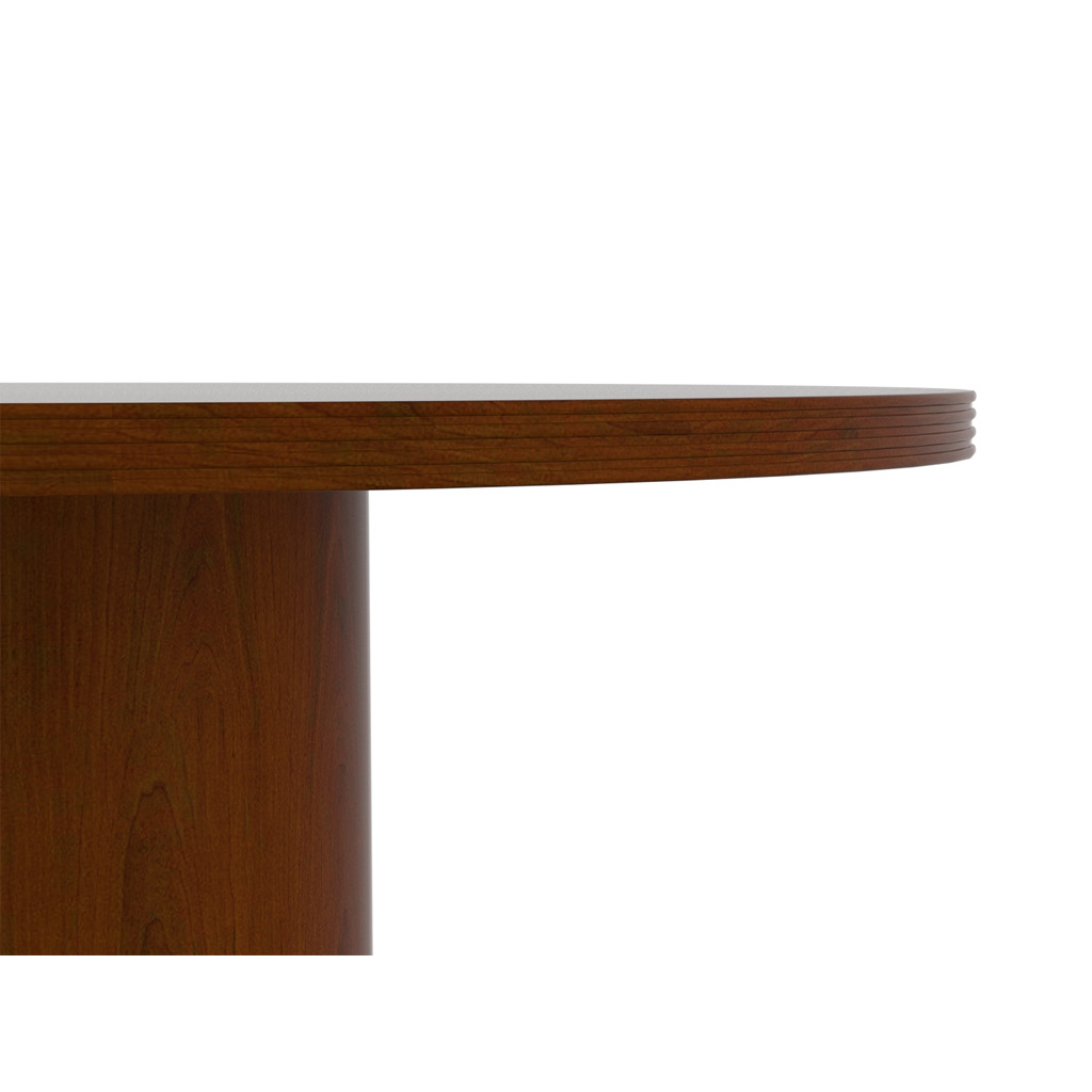 Wood office furniture top edge