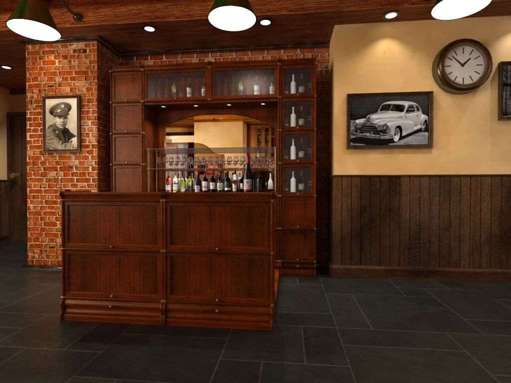 Bar Unit Studio Globe Wernicke Wooden Bar