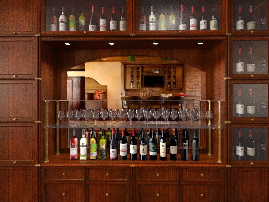 Bar Unit Studio Globe Wernicke Wooden Bar