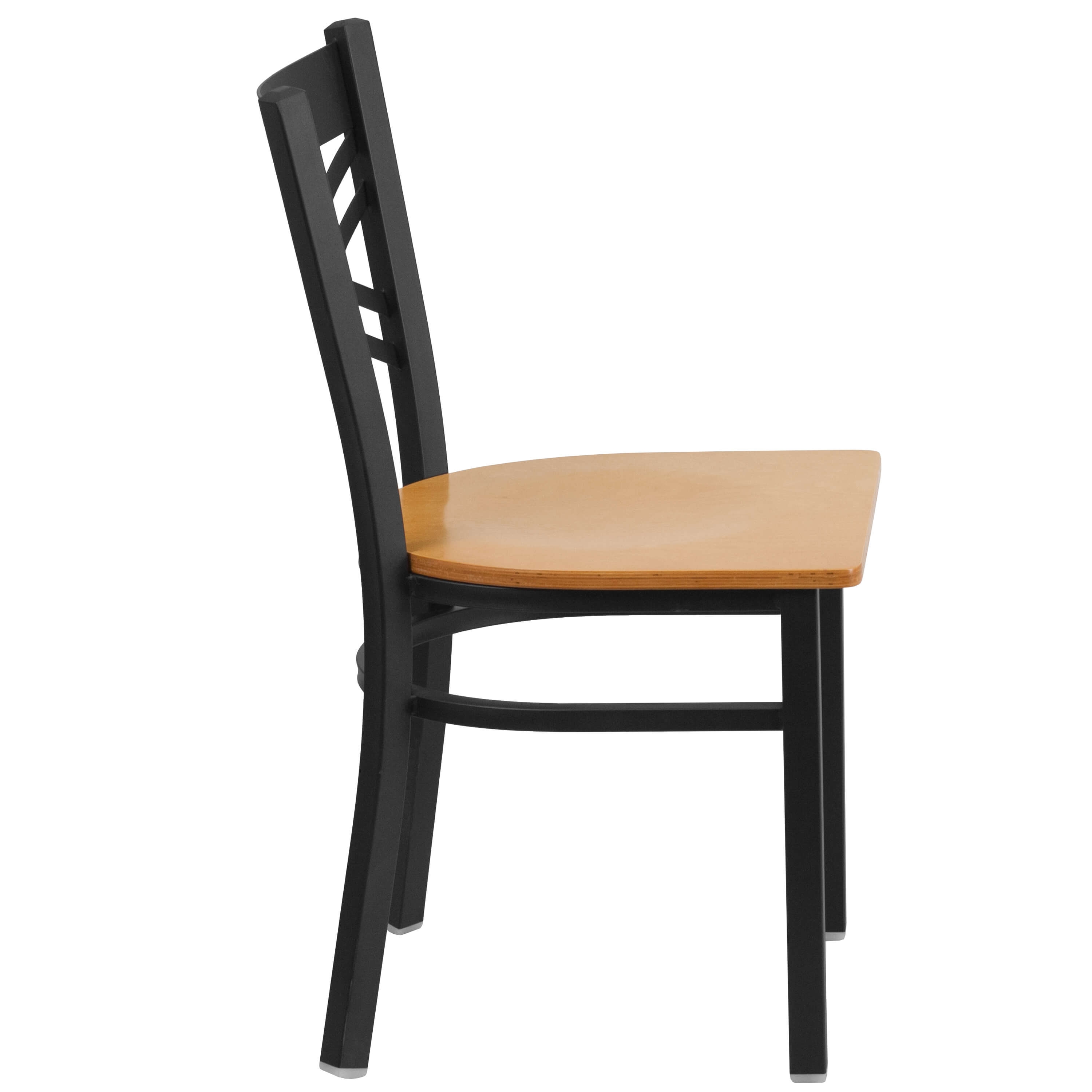 X back dining table chair side view