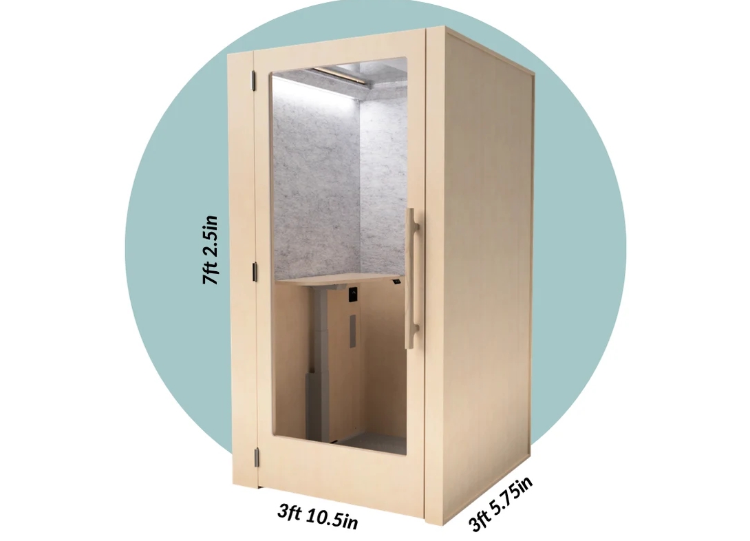 Zen pro single person office phone booth maple dimensions Zen pro single person office phone booth maple dimensions