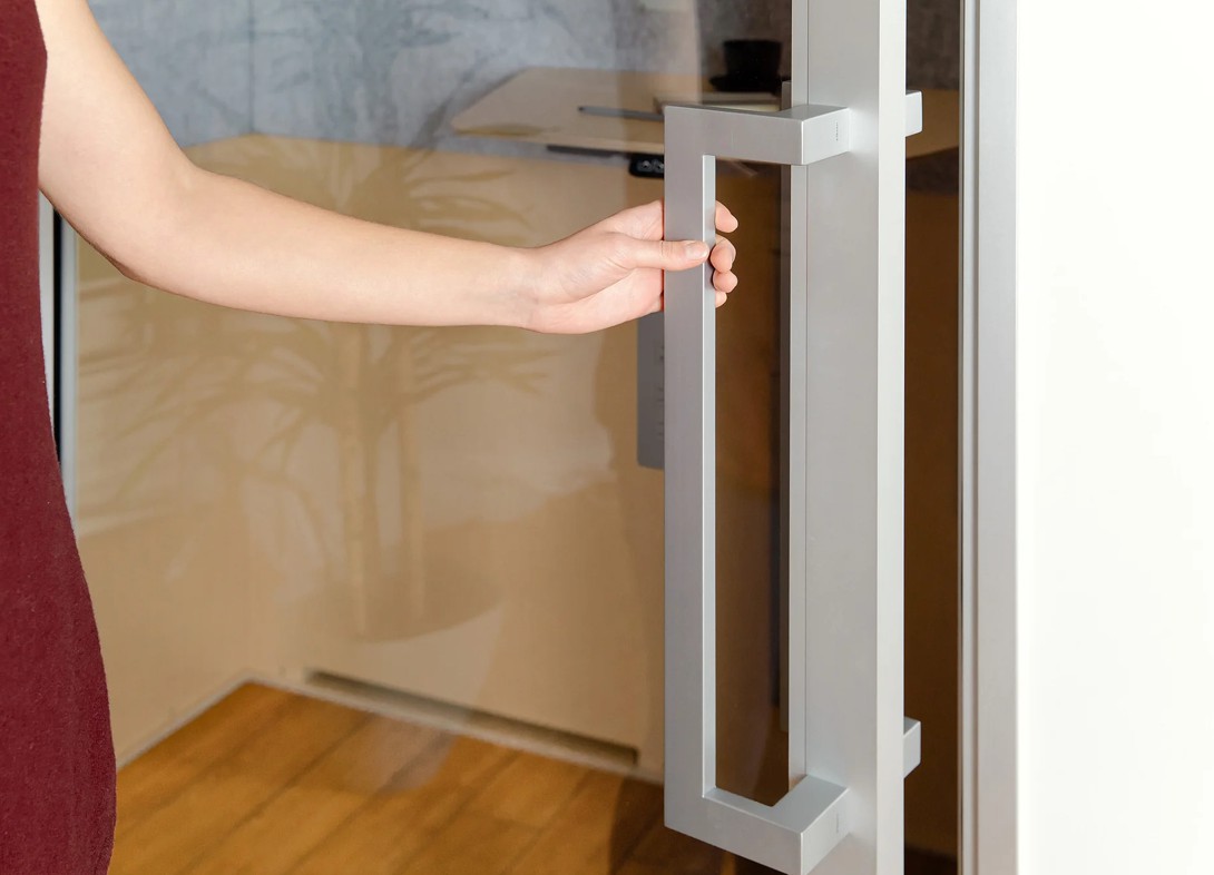 Zen two person office phone booth door Zen two person office phone booth door