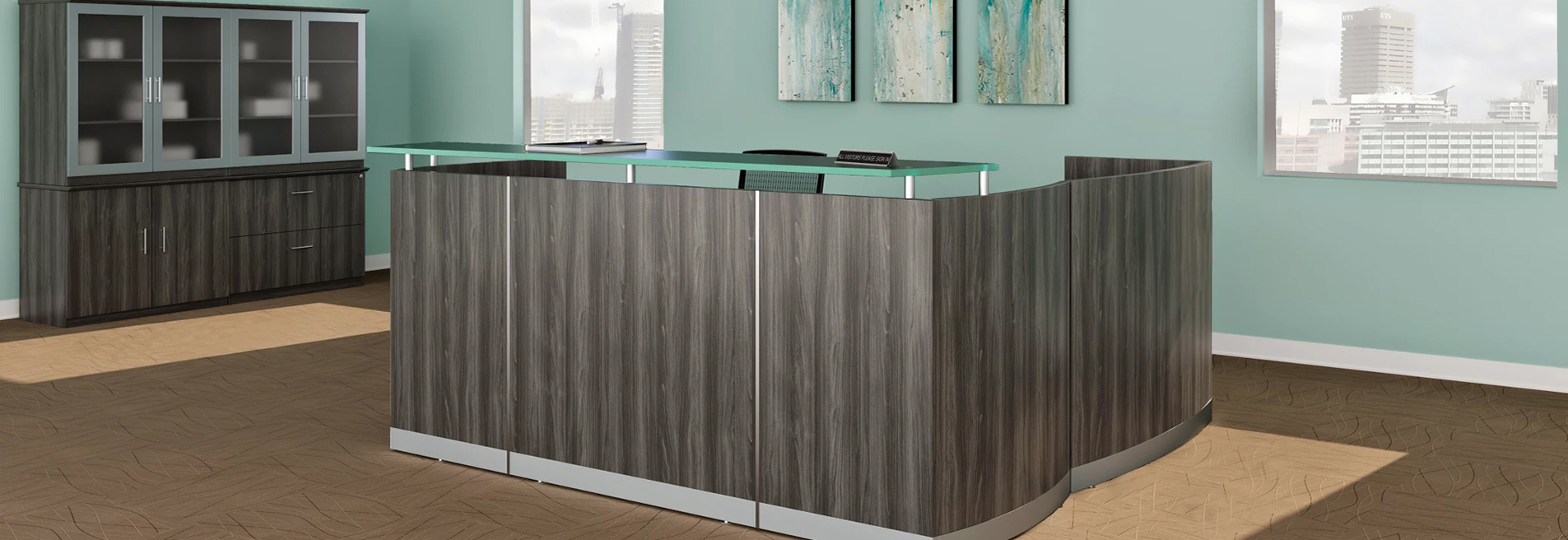 Office Reception Desk L Shaped Reception Desk Wood Reception