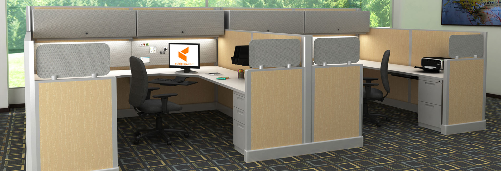 Cubicle Workstations 53H Powered O2 Now Hot Desking 