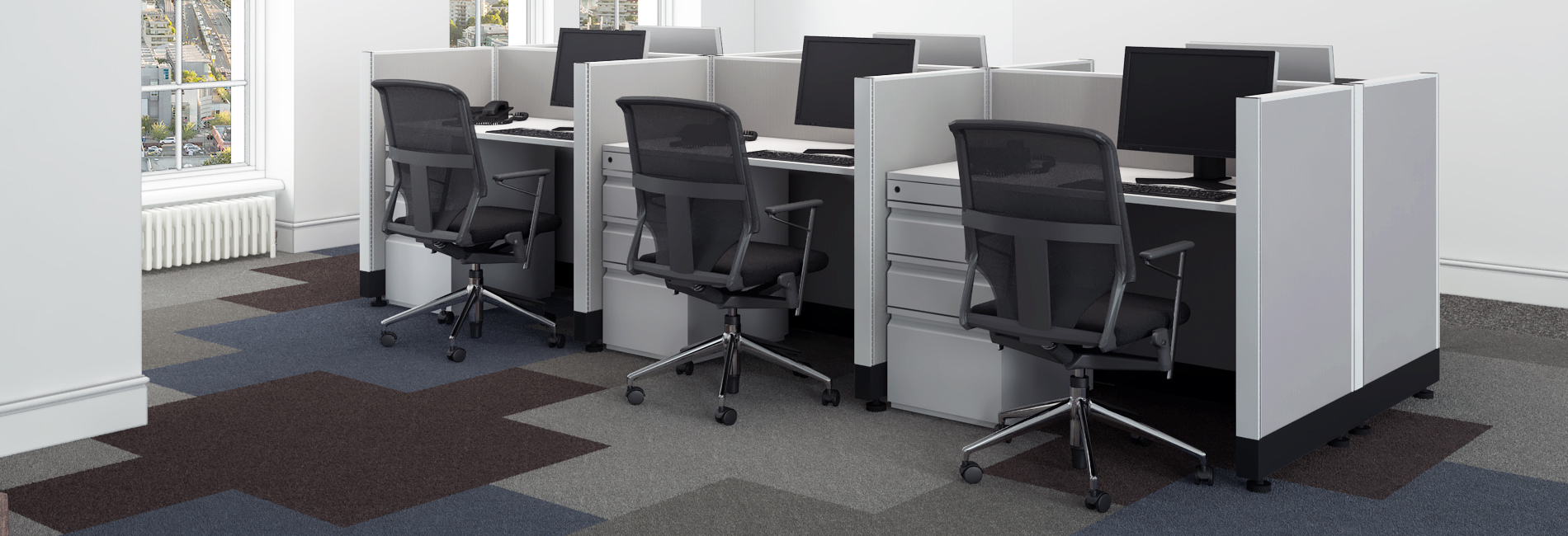 O2 NOW™ Hot Desking - Hot Desk 39H Integrated Power | Hot Desk 53H Integrated Power