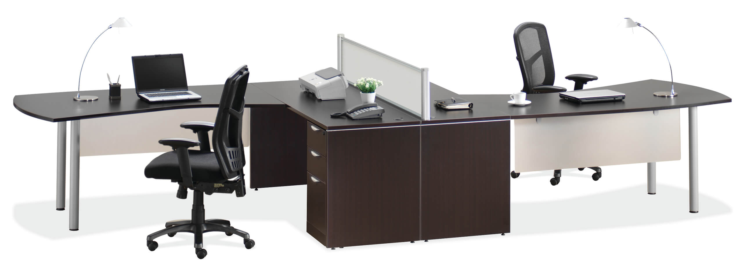 Lindsay Multi Functional L Shaped Executive Hutch Desk w Storage