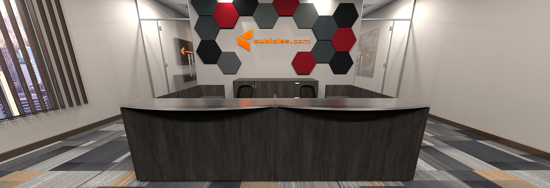 Office Reception Desk - Single Person Reception Desk | Two Person Reception  Desk | Custom Reception Desk