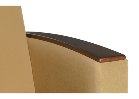 Chapter hospital chairs feature wood armcaps.