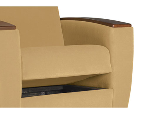 Chapter hospital chairs feature removable seat cushions.