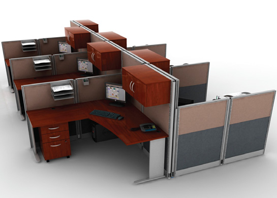 Office Cubicals Multi Packs with Storage, Bush business furniture Office cubicals