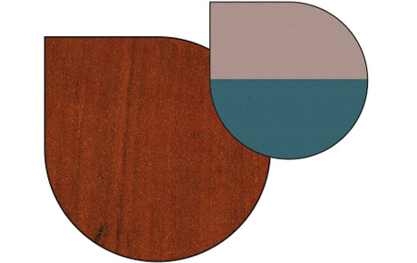 Ready To Assemble Furniture, Hansen cherry (Brown) with Light gray and Colonial blue