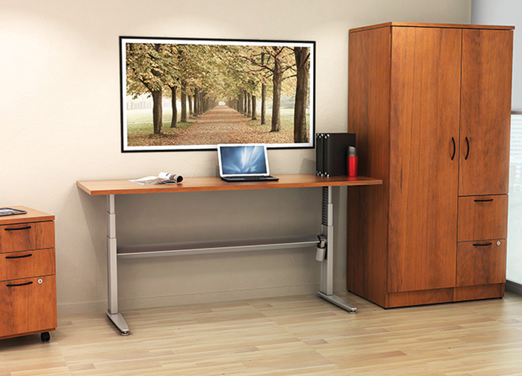 Counter height desk - IOF Custom Desk Furniture