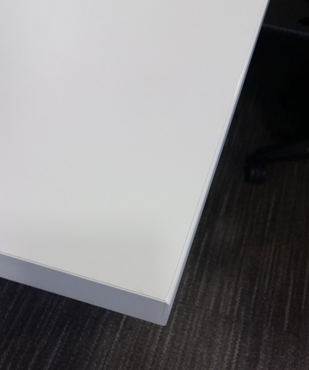 Used cubicles with tall panels from Haworth - Close up for laminate