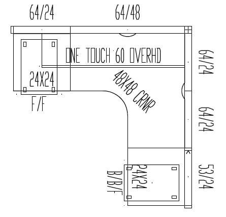 Used cubicles with tall panels from Haworth - 2D schematic
