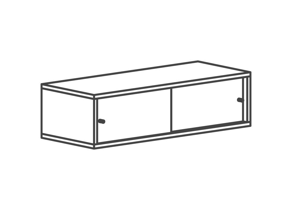 This boardroom furniture layout from First Office includes storage with doors.