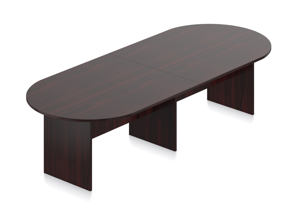 Affordable Office Furniture Tables from OTG - Shown in American Mahogany (Brown)