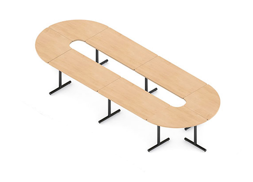 Boardroom furniture like this table from Global Total Office is an affordable, highly flexible modular system of linking and freestanding tables.