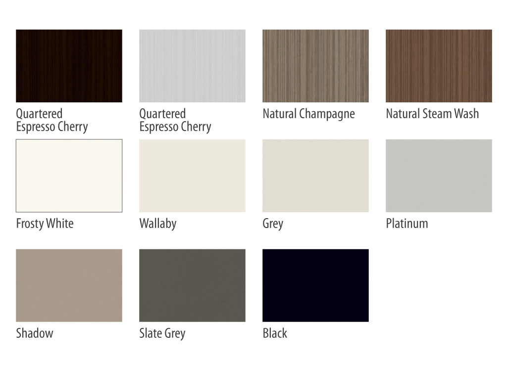 This boardroom furniture from OFS is available in 23 stylish laminate options. Pictured here, 2 of 2 laminate finish pages This boardroom furniture from OFS is available in 23 stylish laminate options. Pictured here, 2 of 2 laminate finish pages