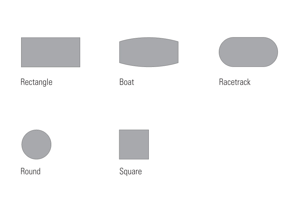 Amplify your affordable office furniture tables with 5 top shape options.