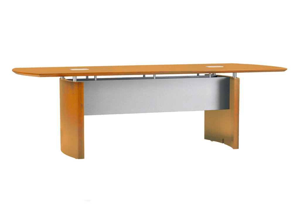 Wood Office Furniture Tables from Mayline - Shown in Golden Cherry Wood