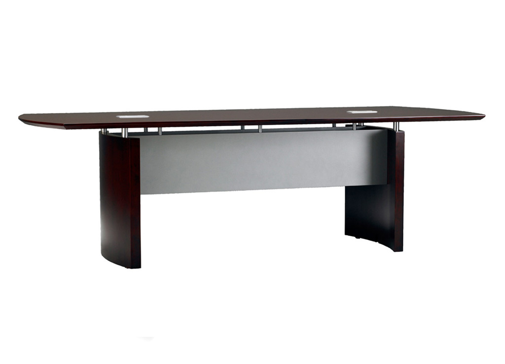 Wood Office Furniture Tables from Mayline - Shown in Mahogany Wood