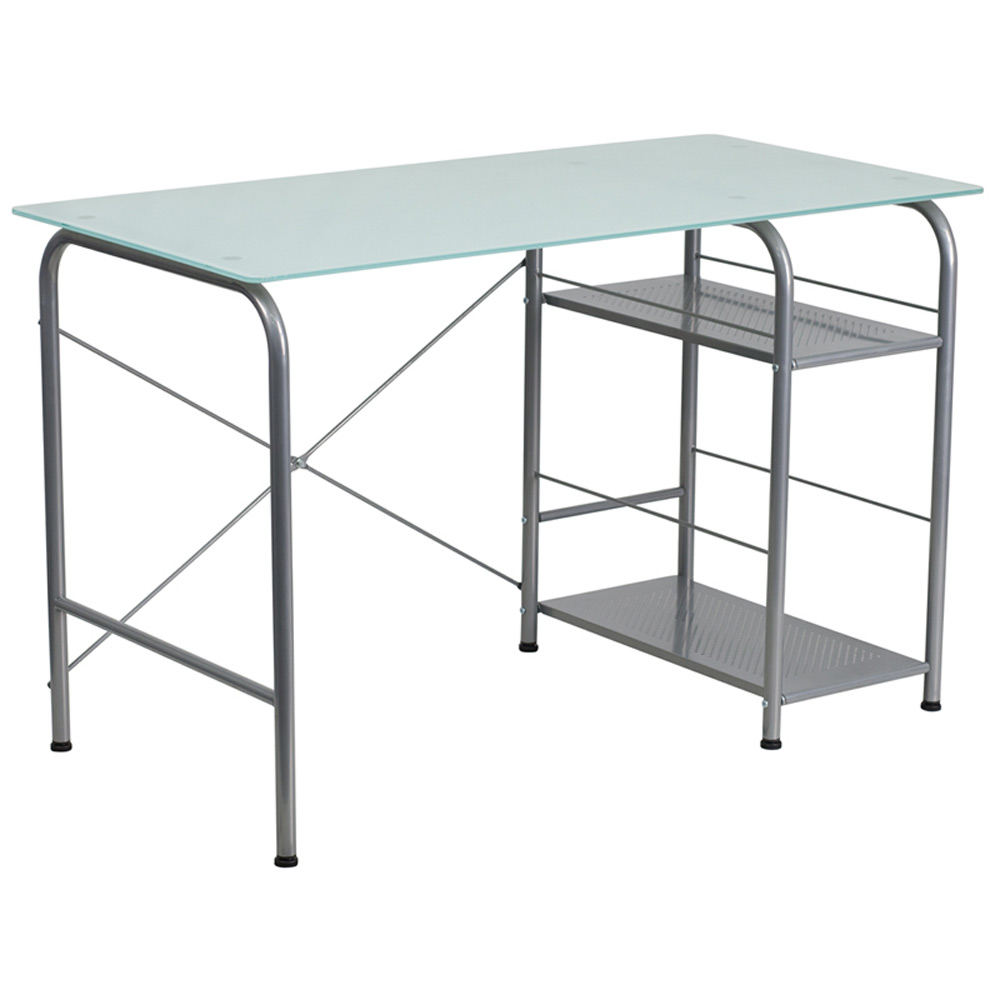 Glass Computer Desks - Floyd Computer Desk For Small Spaces