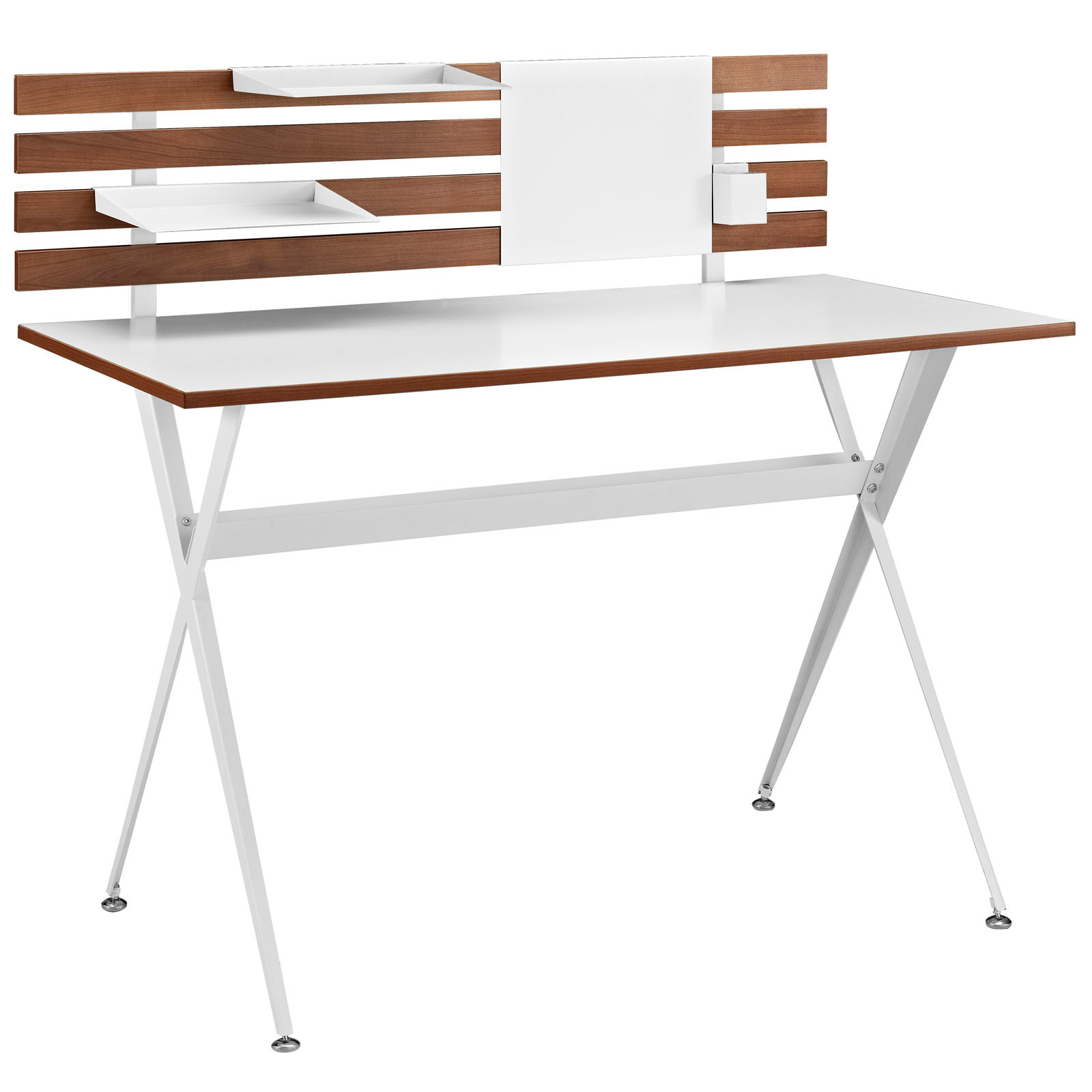 White Office Desk - Space Saving Desk - Computer Desk For Small Spaces