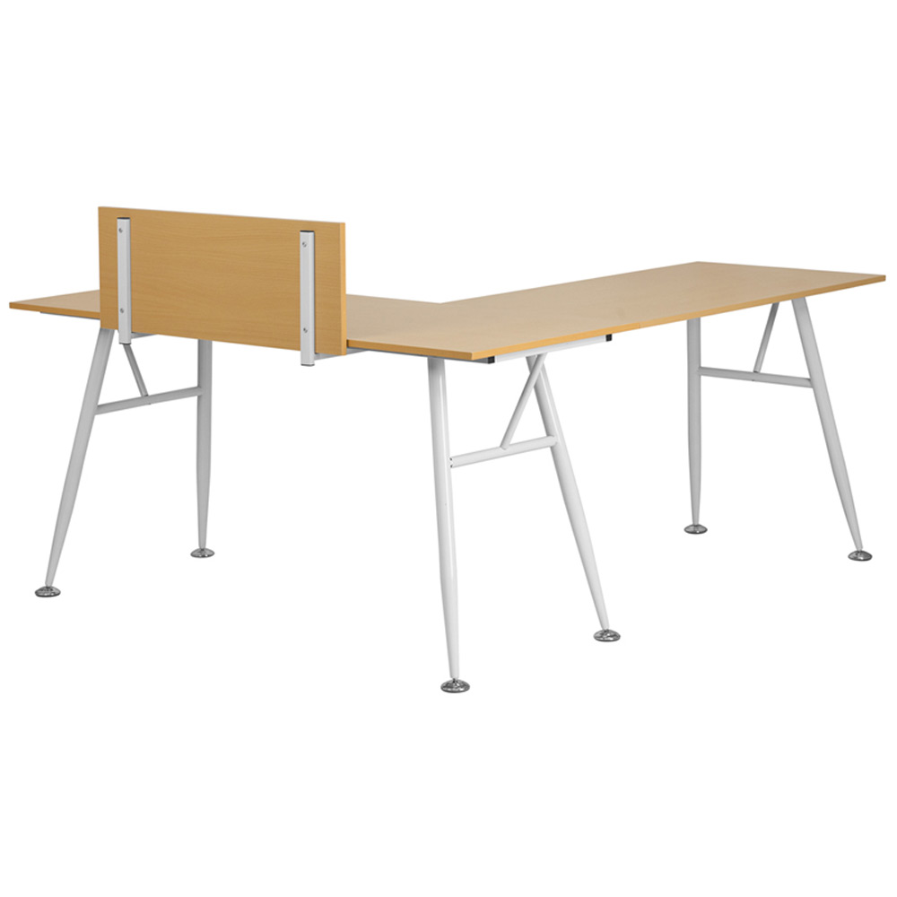 Small computer desks from Flash Furniture - Back View - Shown in Beech (Beige)