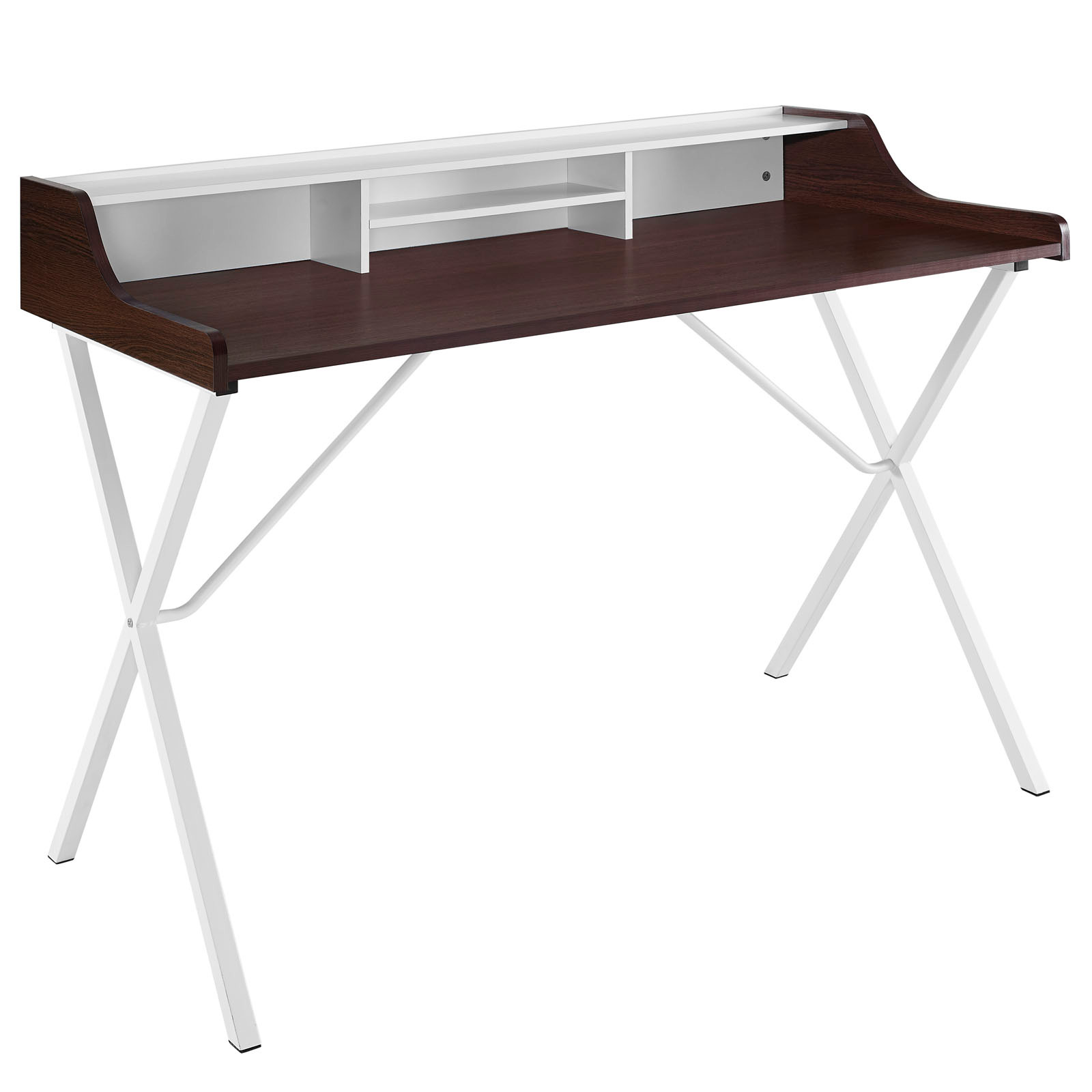 Space saving desk from Modway - Shown in Cherry (Brown)