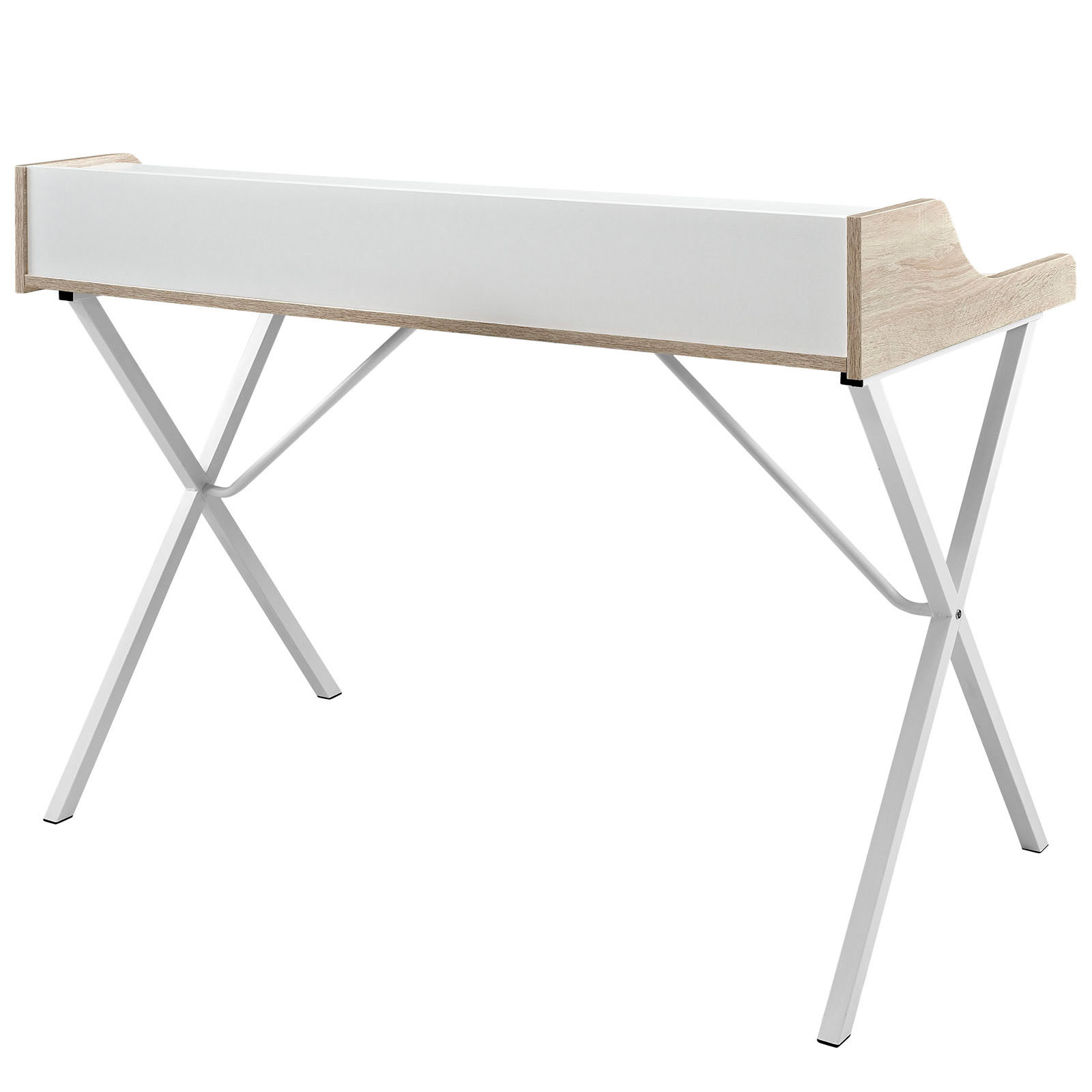 Space saving desk from Modway - Back View - Shown in Oak (Beige)