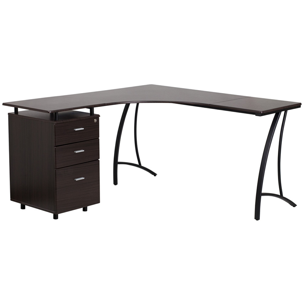 Small computer desks from Flash Furniture - Shown in Walnut (Brown)