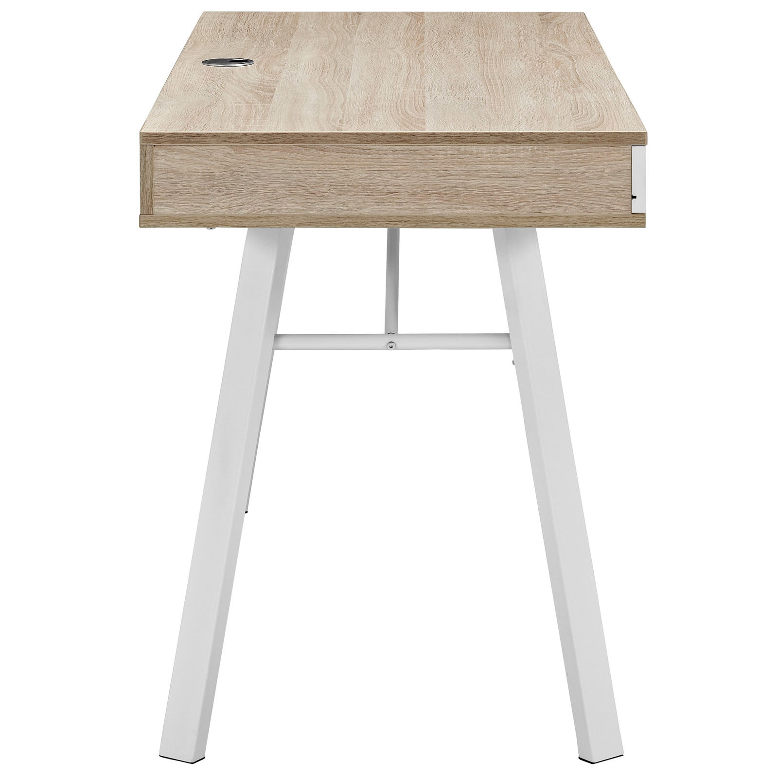 Space saving desk from Modway - Side View - Shown in Oak (Beige)