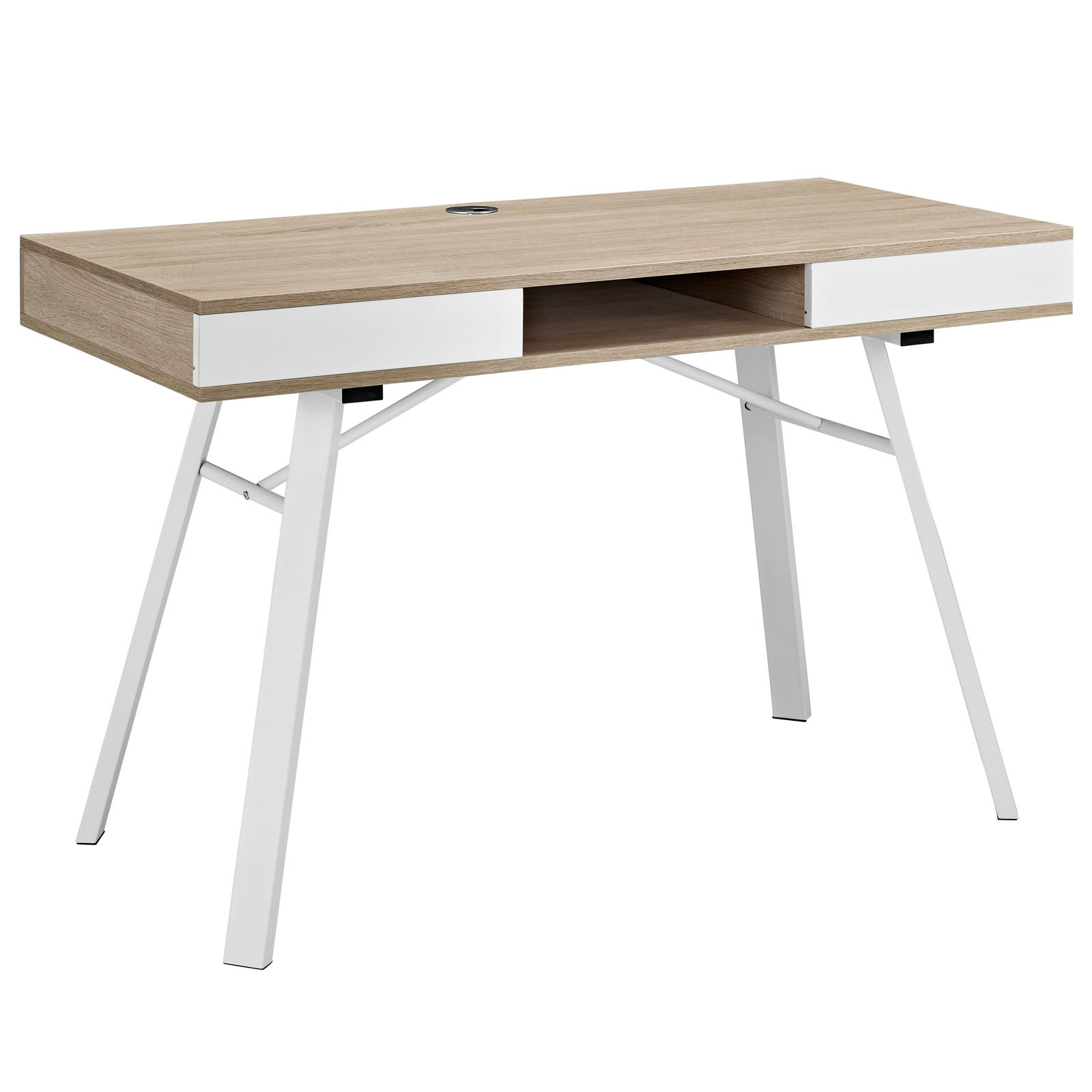 Space saving desk from Modway - Shown in Oak (Beige)