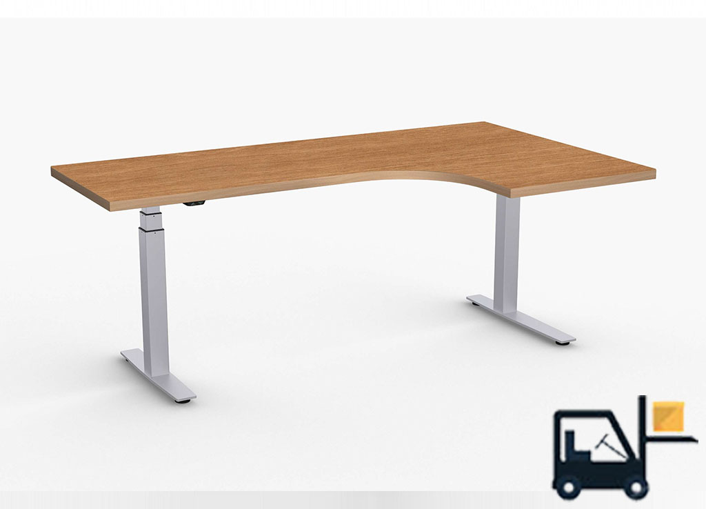 L Shaped Ergonomic Computer Desk - ValuLift Sit Stand Desks