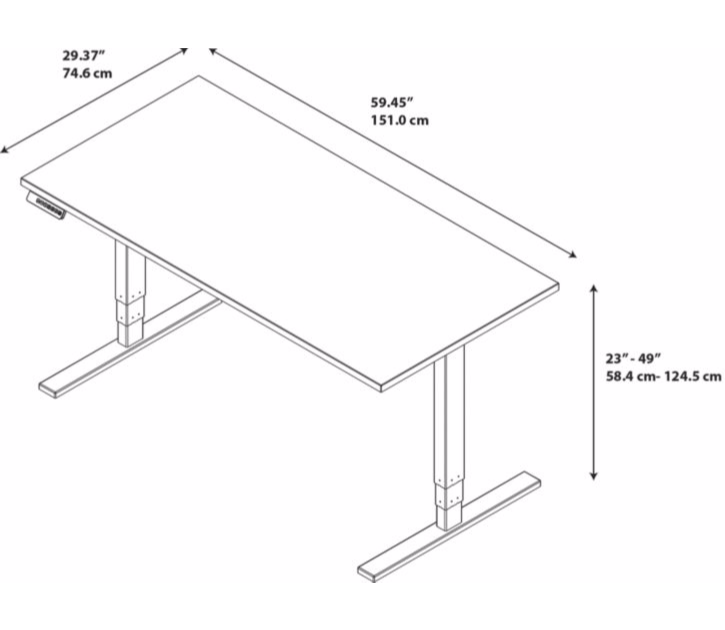 Adjustable Height Desks from BBF - 3D schematic