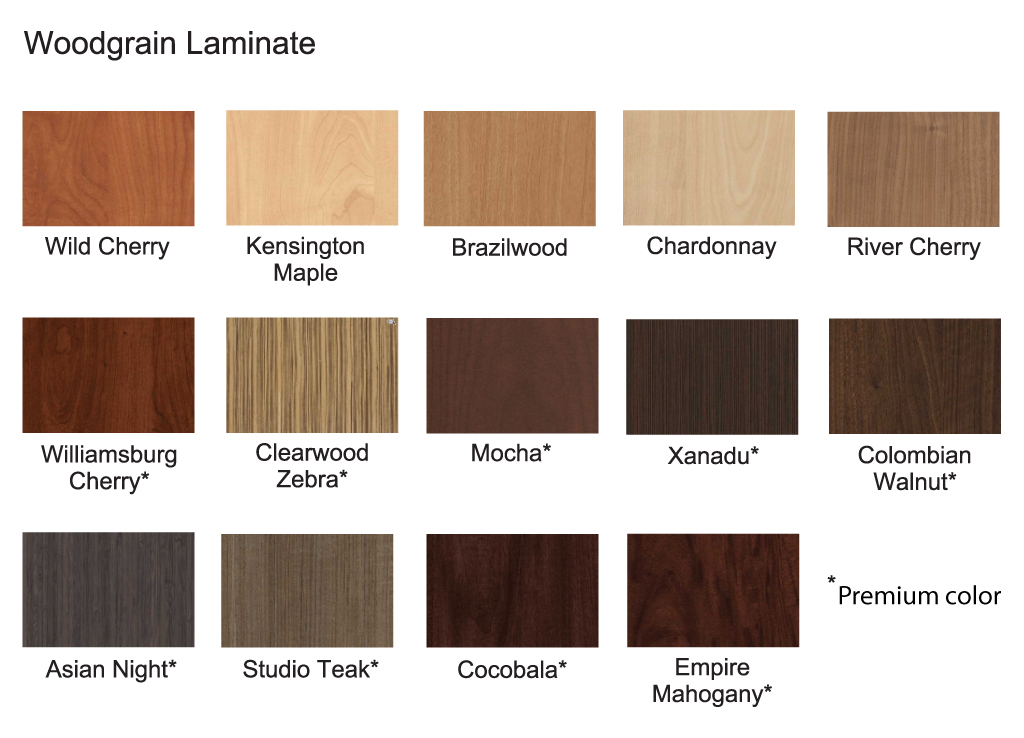 Adjustable Height Desks by Special T - Available in 5 woodgrain laminates.  9 premium laminates - 10% upcharge applies.