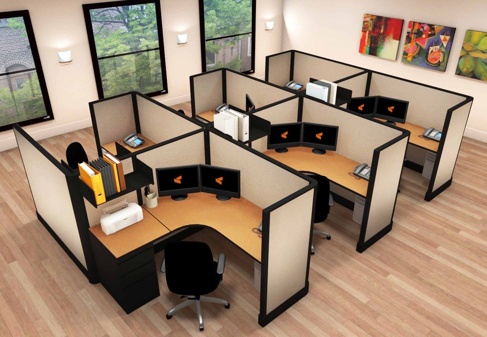 6x6 Modern Office Cubicle Pack