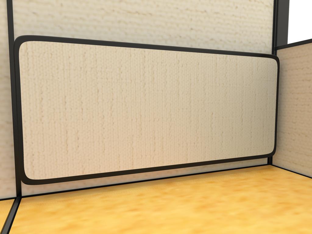 Cubicles 6x6, 5x6 and 5x5 - Tackboards are a perfect complement to hard-non-tackable panels. Tackboards are convenient for tacking reminders and frequently referenced documents.