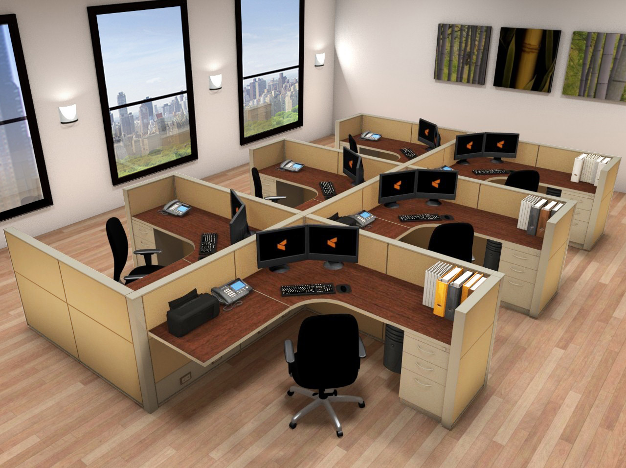 Office Systems Furniture - 6x6 Cubicle Workstations - Cubicle Systems