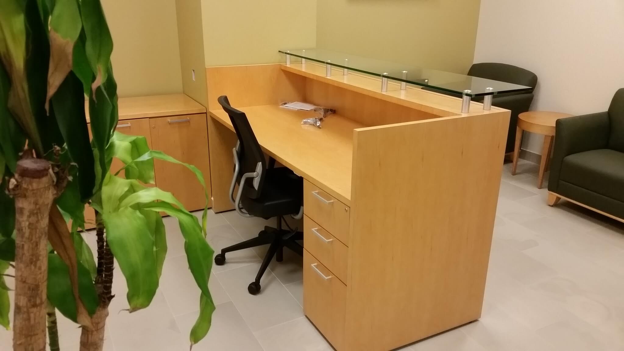 Used Office Desks -Teknion Reception Desk