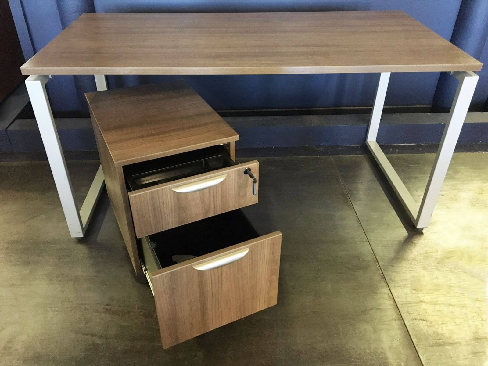 Used Office Desks - 2-drawer filing pedestal with locking included